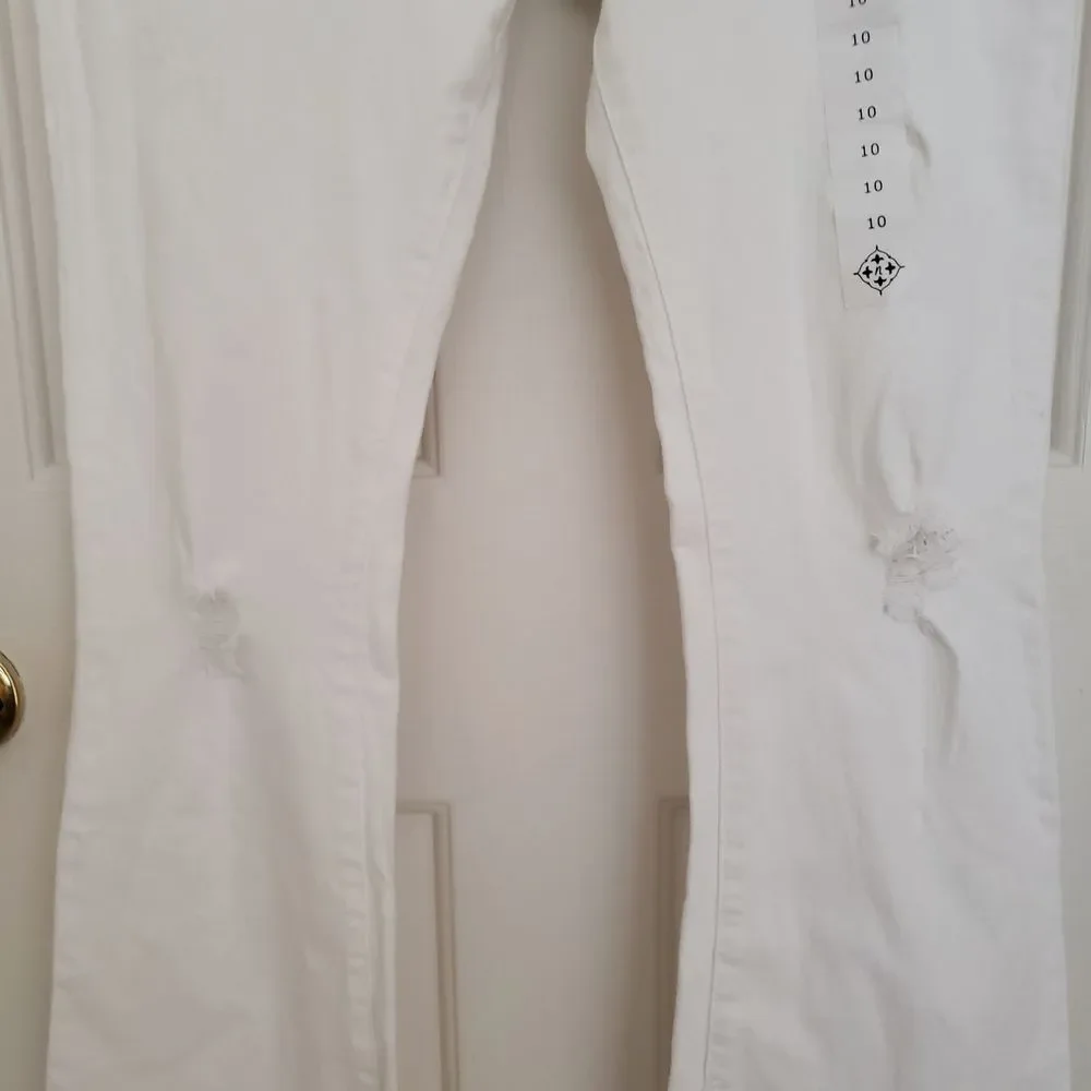 Nanette Lepore‎ Canal Flare White Jeans Size 10/30 New with Tags